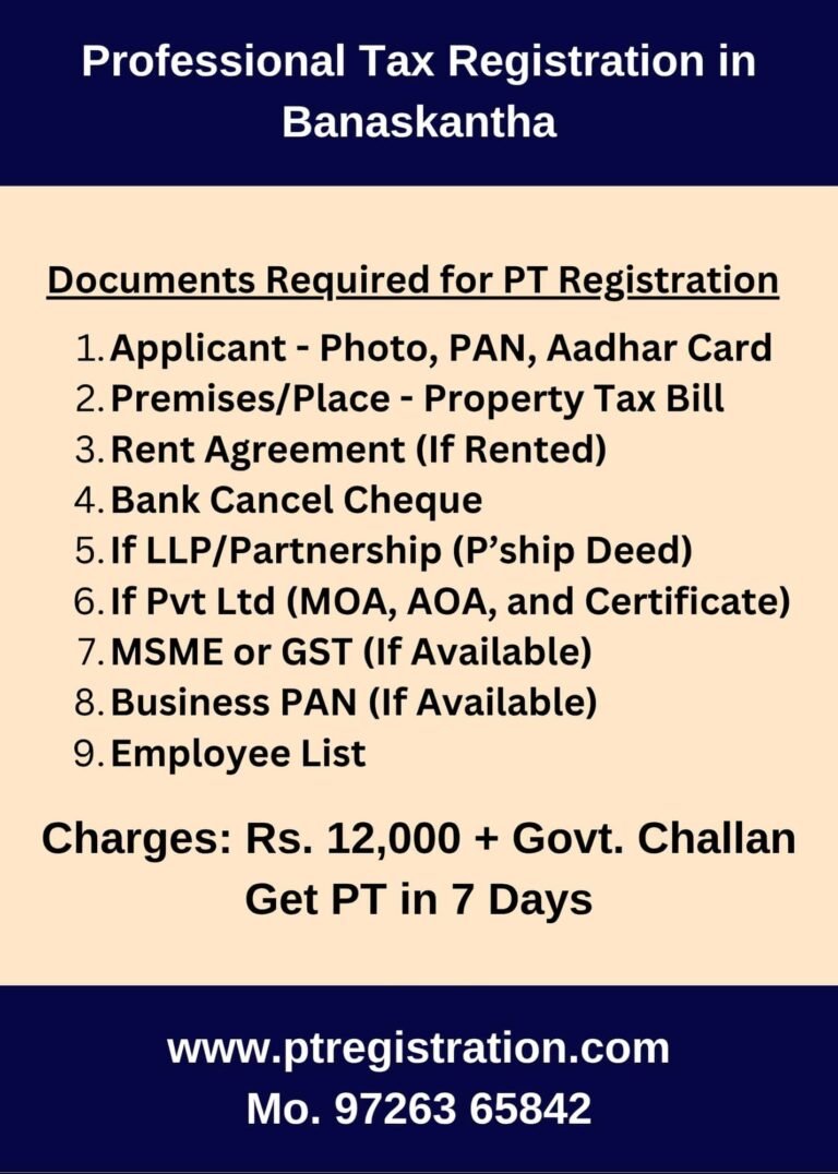 Professional Registration Consultant in Banaskantha
