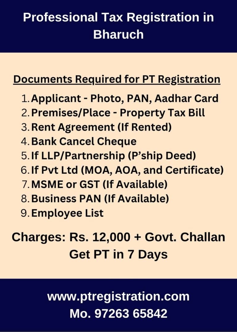 Professional Registration Consultant in Bharuch