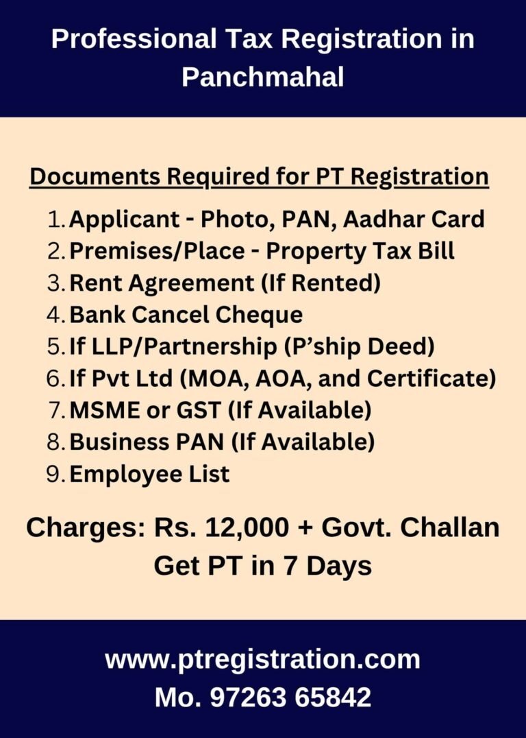 Professional Registration Consultant in Panchmahal